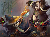 魔獸世界熊貓人之謎搞笑吃面高清壁紙